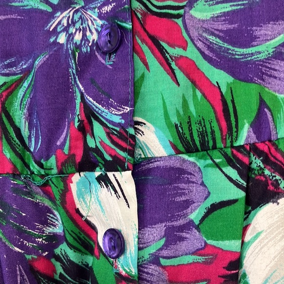 Vintage Colorful Floral Floral Dress - Picture 7 of 14